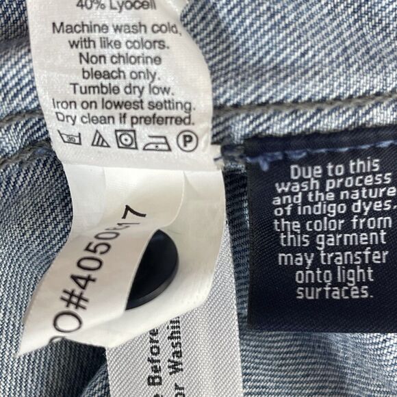 Madewell X-Small Jean Jacket Button Up Pockets Long Sleeve Denim Collared Blue - Picture 9 of 9